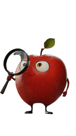 Apple cartoon deco bottom right